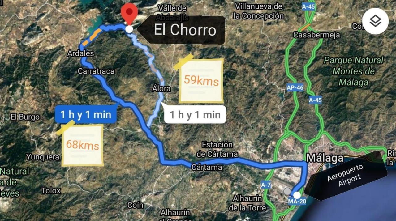 Alojamiento Rural El Paraiso Del Chorro Bagian luar foto